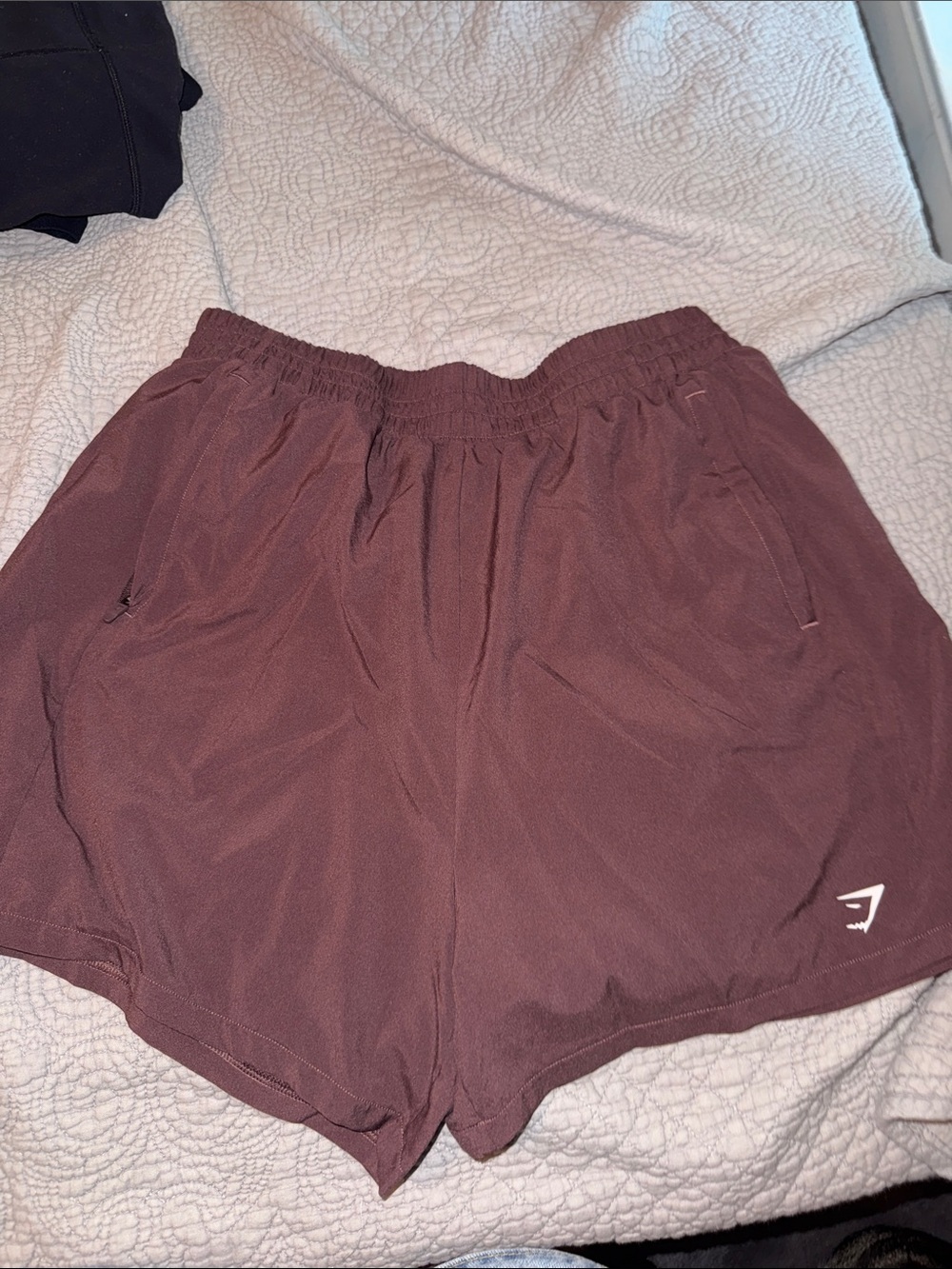 Gymshark Women's Athletic Shorts in Burgundy